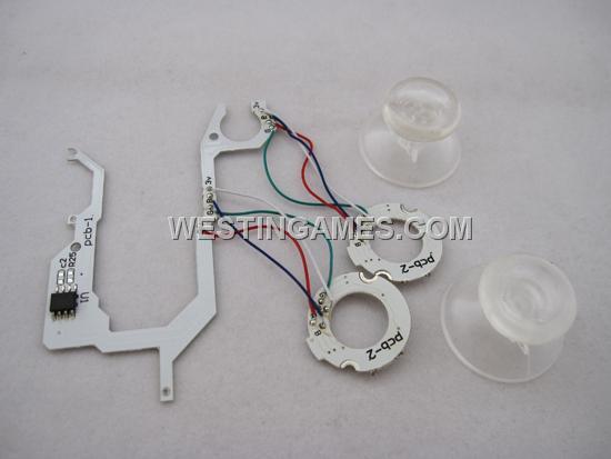 LED Lighting Thumbstick Mod PCB with Clear Thumbsticks for XBOX360 Wireless Controller