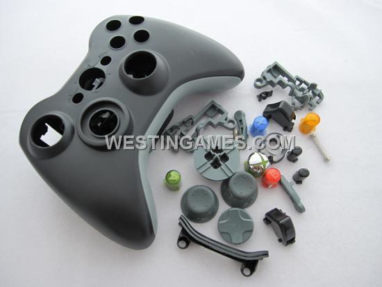 Full Replacement Housing Case for Xbox 360 Wireless Controller - Black