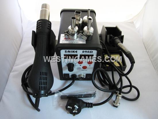 SAIKE 898D 2 in 1 SMD Rework Soldering Station Hot Air Gun & Soldering Iron Lead-Free Repairing