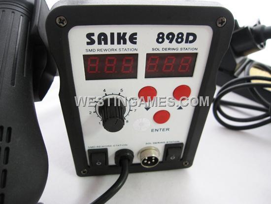 SAIKE 898D 2 in 1 SMD Rework Soldering Station Hot Air Gun & Soldering Iron Lead-Free Repairing 02
