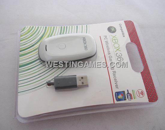 PC Wireless Gaming Receiver for XBOX360 Wireless Controller - White/Black