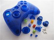 Replacement Housing Shell Case for XBOX360 Wireless Controller - Transparent Blue