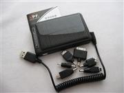 Solar Mobile Charger + 5000mAH Power Bank for iPad/iPhone/Mobile Phone/MP4/GPS - Black