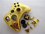 New Wireless Controller Shell Housing Case w/ Rotating/Transforming D-Pad for XBOX360 - Chrome Gold