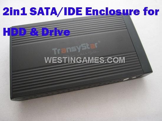 035LSIU Transystar 2 in 1 USB 2.0 SATA/IDE HDD Enclosure 3.5