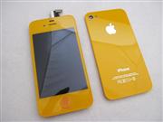Full LCD Screen + Touch Screen Digitizer Assembly with Back Cover for iphone 4S - Light Orange