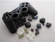 Replacement Wireless Controller Housing Shell Case with Rubber Pad for PS3 - Black (NEUTRAL)