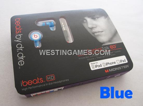 Cheap iBeats Beats by Dr.Dre In- Ear Headphone without Control Volume - Blue