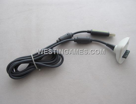 1.8M USB Play & Charger Charging Cable Without Pack for XBOX360 Wireless Controller - White