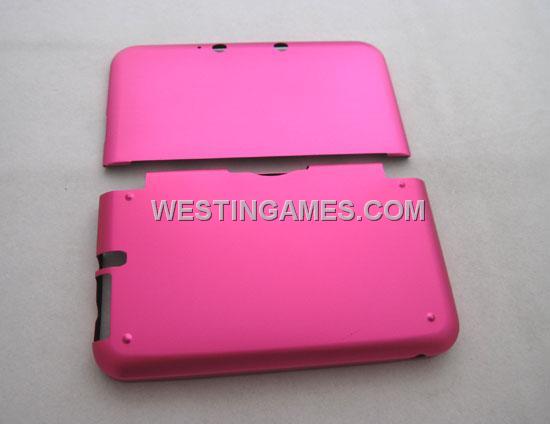 Protective Aluminum Case with Inner Cloth for 3DSLL/ 3DS XL - Rose Red