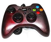 USB 2.0 DualShock Vibration Joystick Controller Flaw Baking Varnish for PC / Laptop - Purplish Red 02