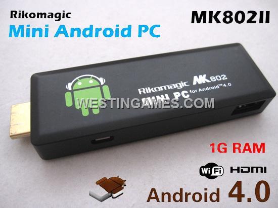 Rikomagic MK802 II Android 4.0 Google TV Box Smart Player Mini 3rd Gen Internet Wifi 1GB RAM