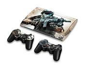 Crystal Epoxy Skin Sticker Colourful for New Super Slim PS3 400X w/ 2 Controller Skin - 210 Themes