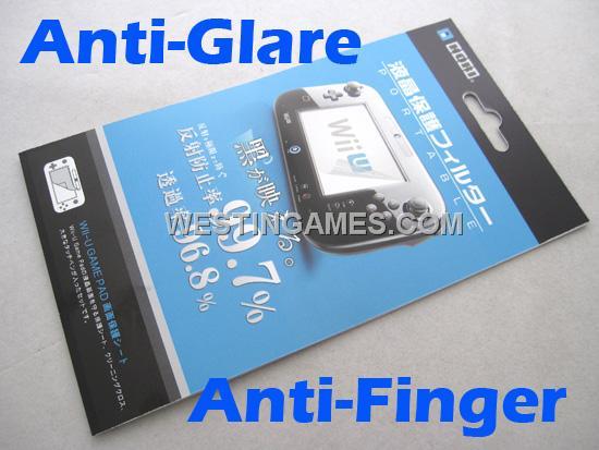 Hori Anti-Glare Anti Finger Skin Screen Protector Film Clear for WII U Game Pad (A Grade)