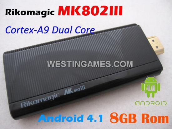 RikoMagic Android 4.1 Mini Android Google TV MK802 III RK3066 Dual Core 8GB ROM