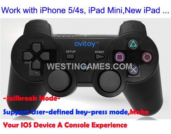 Avitoy Wireless Bluetooth Game Controller Pad Without Packing for iPhone/ iPad / iPod Touch - Black