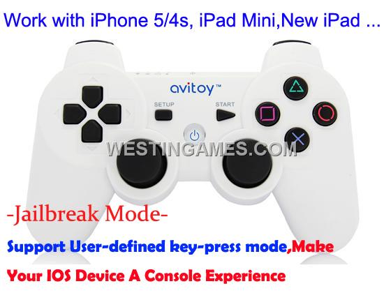Avitoy Wireless Bluetooth Game Controller Pad Without Packing for iPhone/ iPad / iPod Touch - White