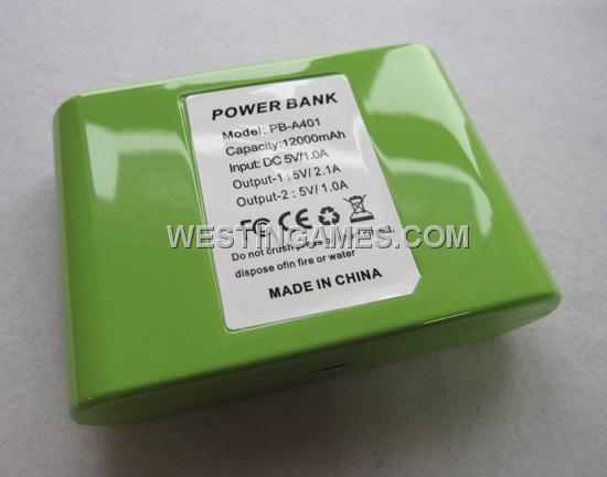 12000mAh External Power Bank Quality Charger for Mobile Phone iPhone iPad / Galaxy/ HTC/ PSP - Green 04