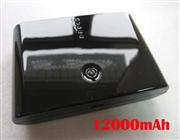 12000mAh External Power Bank Quality Charger for Mobile Phone iPhone iPad / Galaxy/ HTC/ PSP - Black