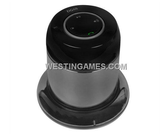 DOSS Mini Stereo Bluetooth Portable Speaker Smart Voice Air Bass for iPhone/iPad/HTC/Samsung - Black