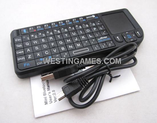 Wireless Bluetooth Keyboard with Touchpad / Backlight for Apple iPhone /iPad /Android /PS3 Device
