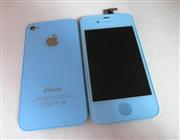 Full Lcd Screen + Touch Screen Digitizer Assembly with Back Cover for iPhone 4S - Light Blue