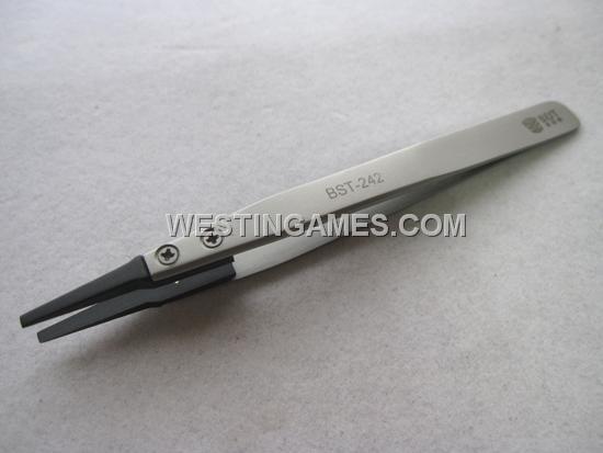 BST-242 Anti-Static and Anti-Acid Non-magnetic Straight Tip Tweezers