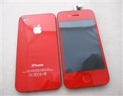 Full Lcd Screen + Touch Screen Digitizer Display Assembly with Back Cover for iPhone 4S - Red