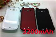 3200mAh External Backup Battery Power Pack Case for Samsung Galaxy S3 i9300 - Black/White/Red