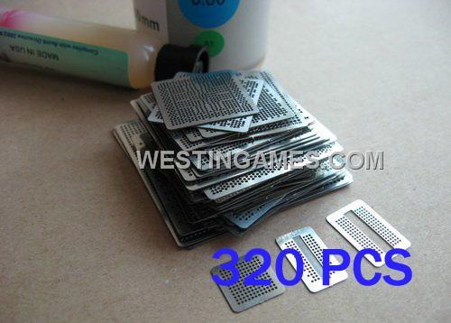 320PCS BGA Reballing Stencil Templates Kit Heat Directly