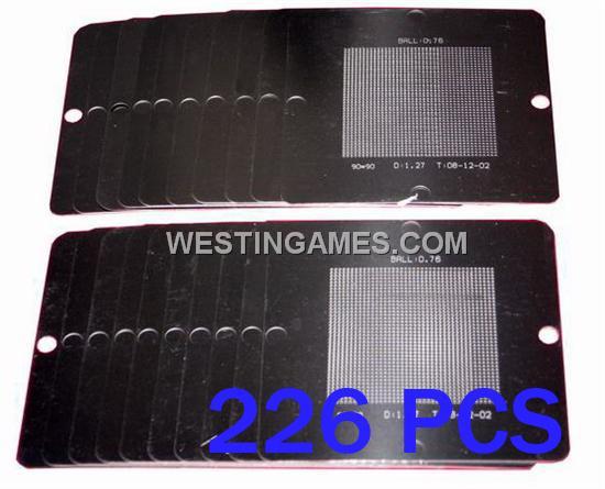 226PCS BGA Reballing Stencil Templates Kit 90x90 for Laptop/ PS3/ XBOX360/ WII