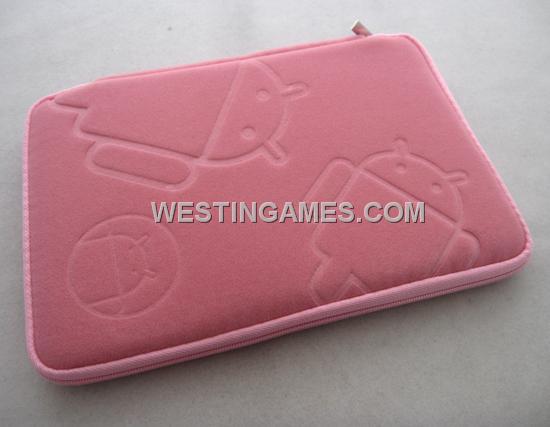 7 inch Soft Portable Android Robot Pattern Case Pouch for Tablet PC - Green/Brown/Pink