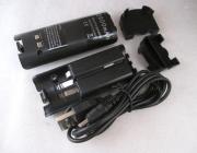 Wii Blue Light Double Charge Station Compatible with Motion Plus - Black 02