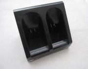 Wii Blue Light Double Charge Station Compatible with Motion Plus - Black 03