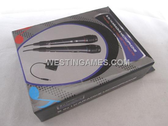 Wii/PS3/PS2/XBOX360/PC 5in1 Wired Karaoke Microphone