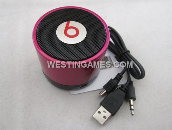 S10 Monster Beats by Dr Dre Mini Bluetooth Speaker Beatbox - Rose Red