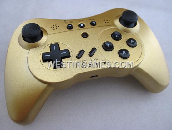 Pro Controller U Wireless 3-In-1 Rerto Controller for WII WII U Android - Gold