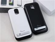 3200mAh External Backup Battery Power Pack Aluminium Alloy for Samsung Galaxy S4 I9500 - Black/White