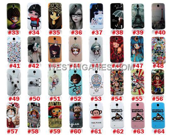 Relief Pattern Battery Back Housing Door Cover Case For Samsung Galaxy S4 I9500 -88 Themes (A) 02