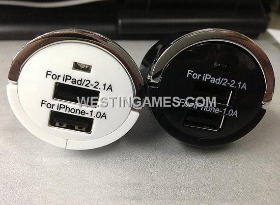 3.1A USB Mini Car Power Charger 5.2V With LED Light for iPhone/ iPad/ iPod/Smart Phone/GPS - White 04