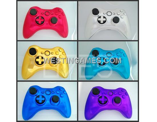 New Mirror Chrome Housing Case w/ Rotating D-Pad for XBOX360 & Slim Wireless Controller - 6 Colors