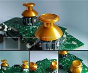 Replacement Aluminum Alloy Joystick 3D Thumbstick Caps for Xbox360 Controller - Golden (2 PCS) 02