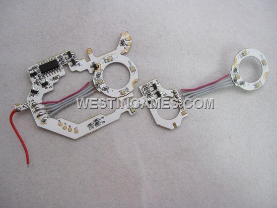 LED Lighting Thumbstick & Home Button Mod Kit with Clear Cap/Button for XBOX360 & Slim Controller 02