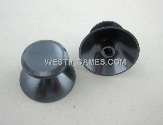 Replacement Aluminum Alloy 3D Thumbstick Cover Caps for Xbox360 Controller -Brilliant Black (2 PCS)