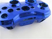 Chrome XBOX 360 Wireless Controller Full Housing Shell Case with Buttons Replacement Plating - Blue 03