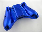 Chrome XBOX 360 Wireless Controller Full Housing Shell Case with Buttons Replacement Plating - Blue 04