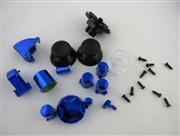 Chrome XBOX 360 Wireless Controller Full Housing Shell Case with Buttons Replacement Plating - Blue 06