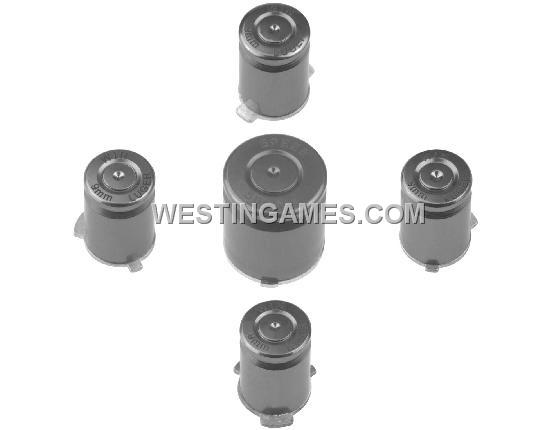 Metal 9mm ABXY + Guide Bullet Button Mod Kit for XBOX360 & Slim Controller- Colorful