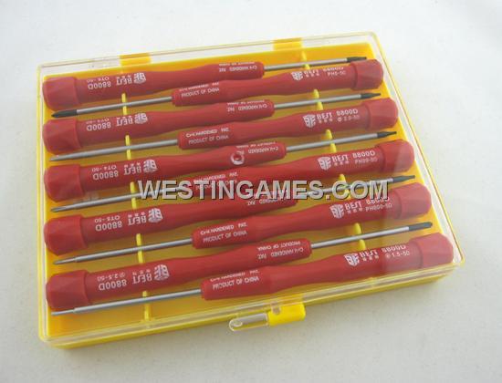BEST-8800D Profession Magnetic Screwdriver Repair Tool Kit Set for Computer Cell Phone - Red