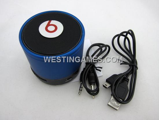 S08 Mini Bluetooth HD Speaker with LED Light for Beats by Dr Dre Beatbox - Blue